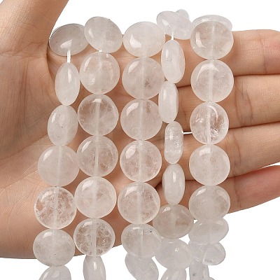 Natural Angola Quartz Crystal Beads Strands G-L648-B15-15mm-1
