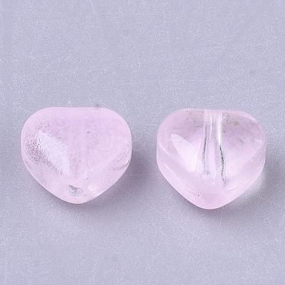 Transparent Spray Painted Glass Beads GLAA-N035-02-A02-1