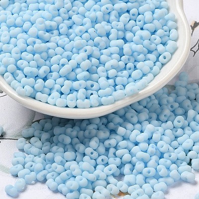 Glass Frosted Seed Beads SEED-K009-05B-09-1