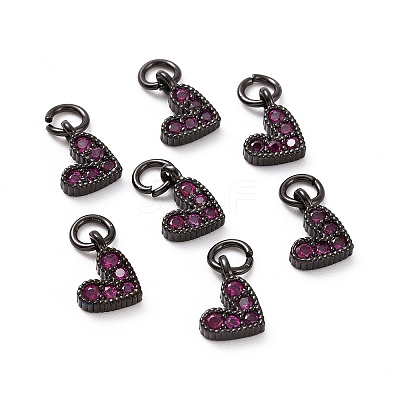 Brass Micro Pave Cubic Zirconia Charms RB-I078-66B-01-NR-1