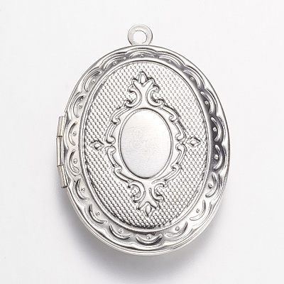 Brass Locket Pendants X-KK-N0116-054P-1