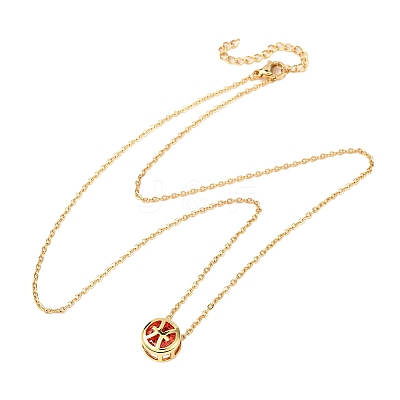 Brass Pave Cubic Zirconia Birth Stone Constellation Pendant Cable Chain Necklaces NJEW-D334-01G-05-1