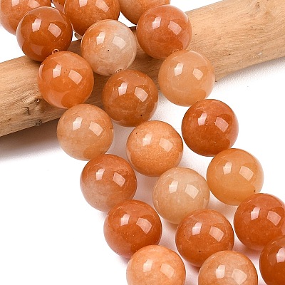 Natural Red Aventurine Beads Strands G-L648-A04-16mm-1