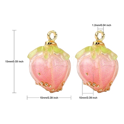 Handmade Flower Epoxy Resin Pendants LS-KY-S163-103D-1