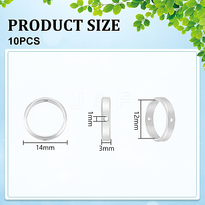 10Pcs 201 Stainless Steel Bead Frames STAS-UN0058-88-1