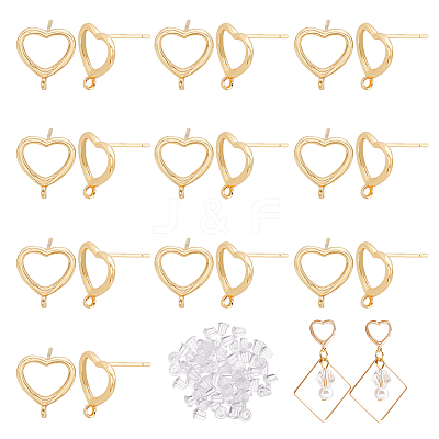 Brass Stud Earring Findings FIND-BC0003-69-1