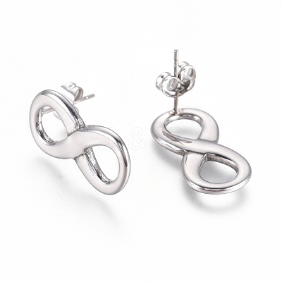 304 Stainless Steel Stud Earrings EJEW-I235-09-1