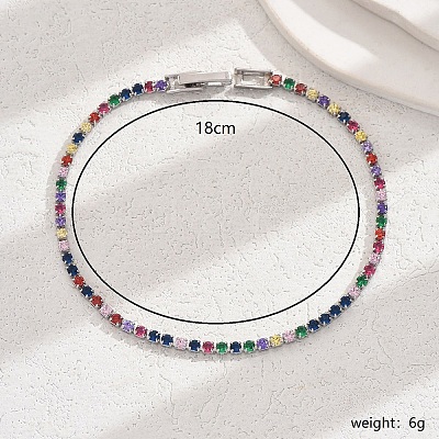 Minimalist Brass Pave Cubic Zirconia Tennis Bracelets for Women YE4484-2-1