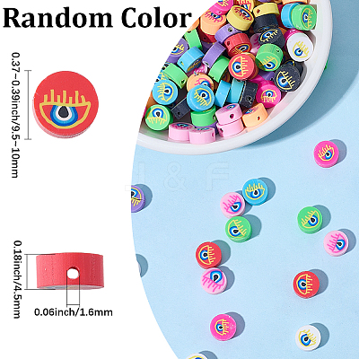 300Pcs Handmade Polymer Clay Beads CLAY-SC0002-67-1