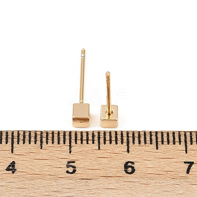 Brass Stud Earrings for Women EJEW-G441-05A-G-1