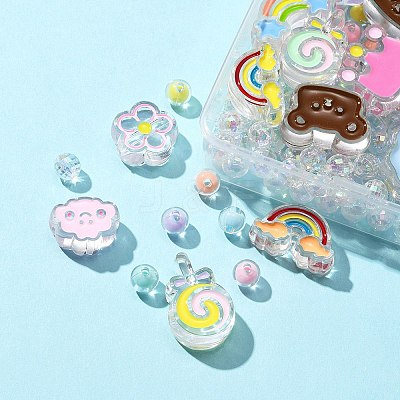 Transparent Acrylic Beads OACR-FS0001-14-1