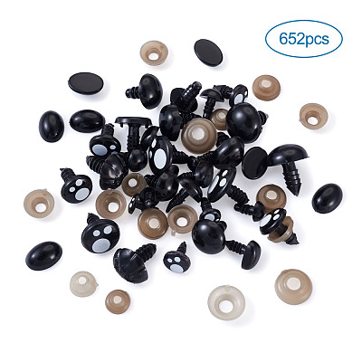 Craft Plastic Doll Eyes & Noses DIY-TA0008-92-1