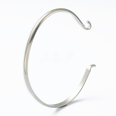 Non-Tarnish 304 Stainless Steel Cuff Bangle Making STAS-H154-01P-1