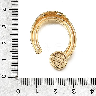 Brass Micro Pave Clear Cubic Zirconia Pendants CU-CBA3569-01G-C-1