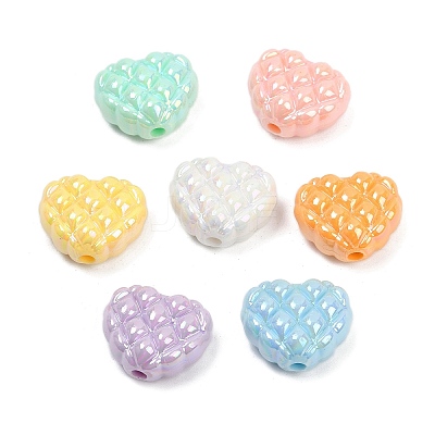 Opaque Acrylic Waffle Beads X-OACR-C022-14-1