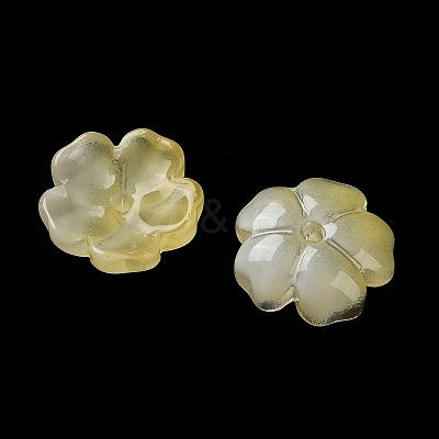 Dyed & Heated Gradient Color Glass Bead Cap GLAA-D307-01J-1