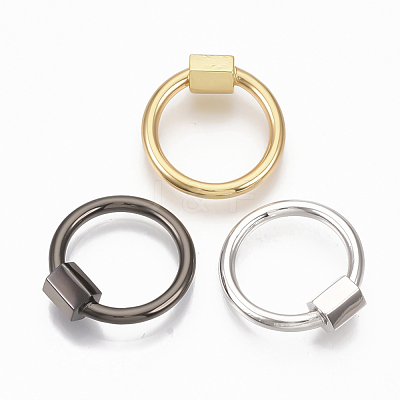 Brass Screw Carabiner Lock Charms KK-T047-06-1