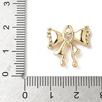 Brass Micro Pave Cubic Zirconia Pendants KK-S531-08G-1