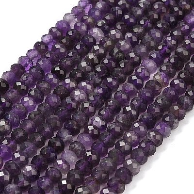 Natural Amethyst Beads Strands G-G278-A01-4x6mm-1