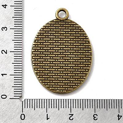 Vintage Tibetan Style Alloy Pendant Cabochon Bezel Settings TIBEP-M018-105AB-NF-1