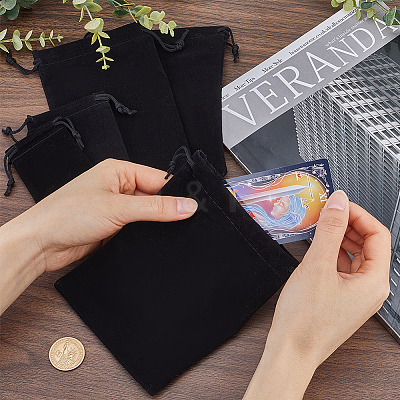40Pcs 4 Style Rectangle Velvet Pouches TP-CN0001-02-1