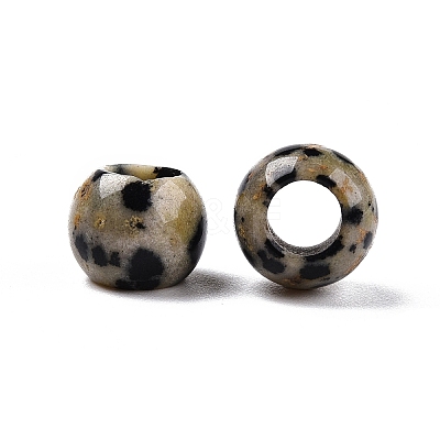Natural Dalmatian Jasper European Beads G-T092-10mm-28-1