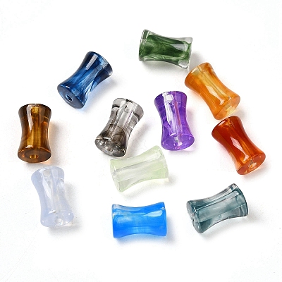 Transparent Acrylic Beads Gradient Effect OACR-Q193-01-1