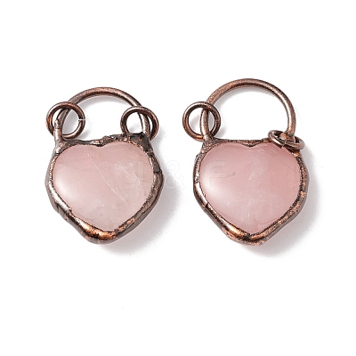 Natural Rose Quartz Pendants G-I324-12R-01-1