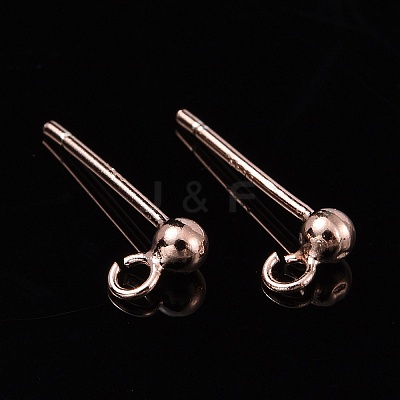 925 Sterling Silver Ear Stud Findings STER-K167-042A-RG-1