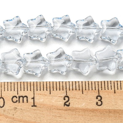 Baking Paint Transparent Glass Beads Strands X1-DGLA-A07-T8mm-KD05-1