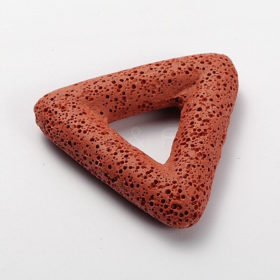 Synthetic Lava Rock Big Triangle Pendants G-O025-04G-1