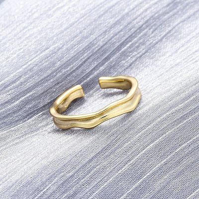 Brass Cuff Rings for Women RJEW-H248-03G-1