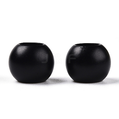 Matte Spray Painted Acrylic European Beads LS-X-ACRP-Q017-03A-01-1
