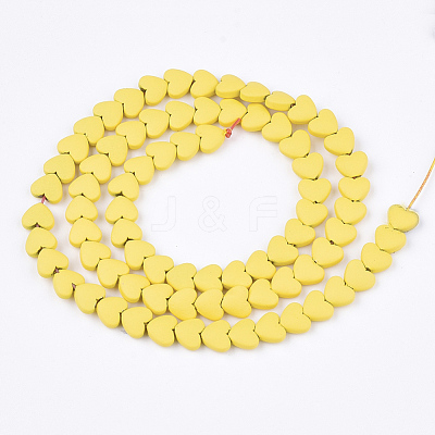 Spray Painted Non-magnetic Synthetic Hematite Beads Strands G-T116-05-24-1