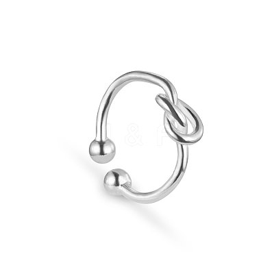 Adjuestable Simple Elegant 925 Sterling Silver Cuff Rings JR37A-1