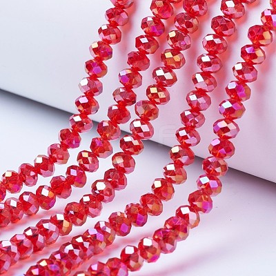 Electroplate Glass Beads Strands EGLA-A034-T4mm-B06-1