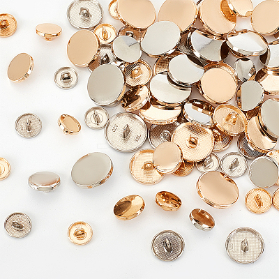 100Pcs 10 Styles Alloy Shank Buttons BUTT-OC0001-45-1