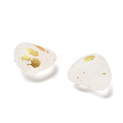 Frosted Transparent Acrylic Beads X1-OACR-F013-10-1