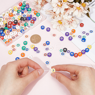 200Pcs Handmade Polymer Clay Beads CLAY-SC0001-74-1