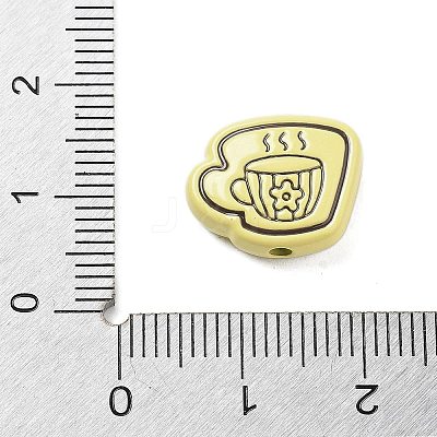 Spray Painted Alloy Beads FIND-C064-01A-1