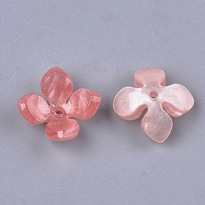 Cellulose Acetate(Resin) Bead Caps X-KK-S161-02C-1
