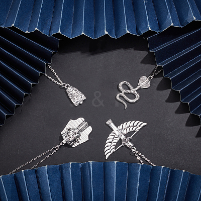 16Pcs 8 Style Alloy Pendant FIND-SC0001-74-1