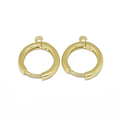Brass Huggie Hoop Earring Findings X-PALLOY-F249-19G-1