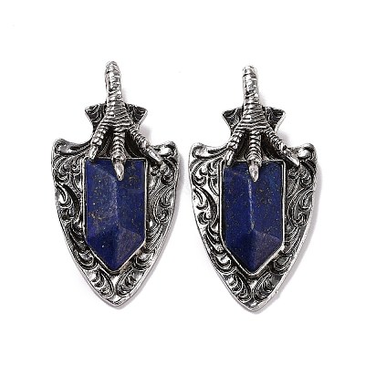 Natural Lapis Lazuli Faceted Big Pendants G-L524-03AS-05-1