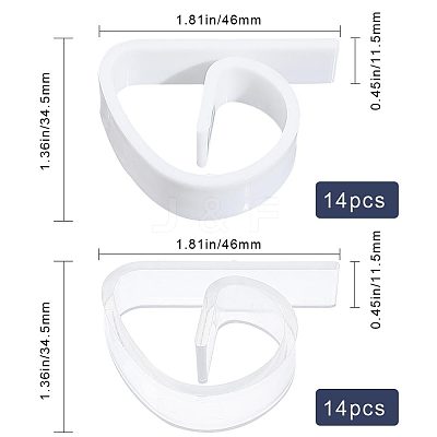 28Pcs 2 Colors Plastic Tablecloth Clips AJEW-GF0007-22-1