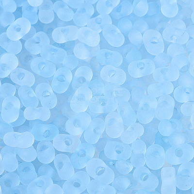 FGB Frosted Transparent Glass Seed Beads SEED-N013-06A-11-1
