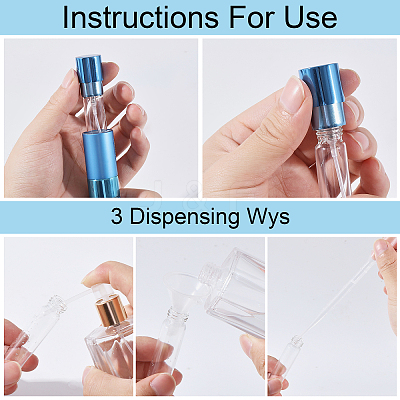 Empty Portable Glass Spray Bottles AJEW-GL0002-30-1