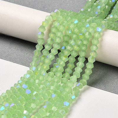 Imitation Jade Electroplate Glass Beads Strands EGLA-A039-J4mm-L01-1