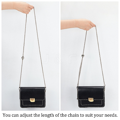Adjustable Alloy Wheat Chain Bag Handles FIND-WH0061-54P-1