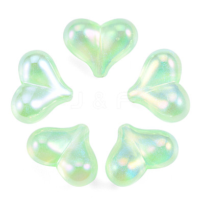 UV Plating Rainbow Iridescent Acrylic Beads PACR-T016-01B-1